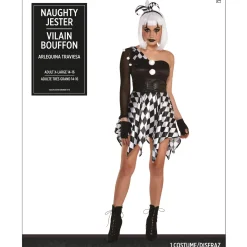 New Adult Bad Jester Costume Women Sexy