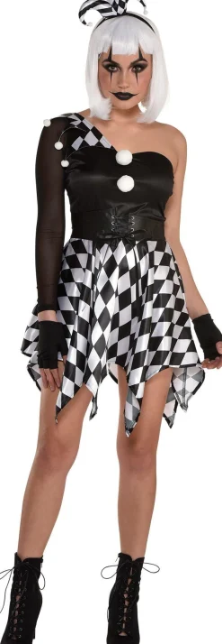 Clearance Adult Bad Jester Costume Women Scary
