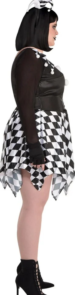 Best Adult Bad Jester Costume - Plus Size Women Sexy