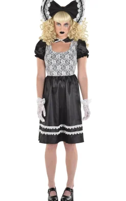 Store Adult Black & White Creepy Doll Dress Women Scary