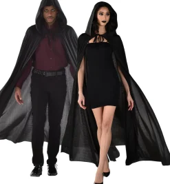 Cheap Adult Black Hooded Cape Men Scary