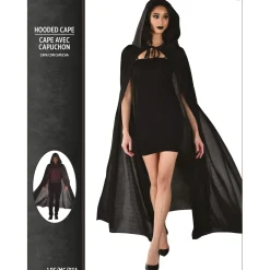 Cheap Adult Black Hooded Cape Men Scary