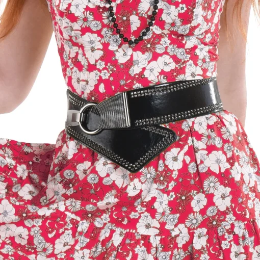 Store Adult Black Leather Waist Belt - 80S Corsets