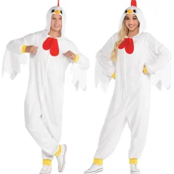 Hot Adult Chicken One Piece Zipster Costume Couples' Costumes