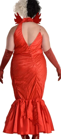 Best Sale Adult Cruella Red Ball Dress Plus Size Costume - Disney Cruella Plus Size Costumes