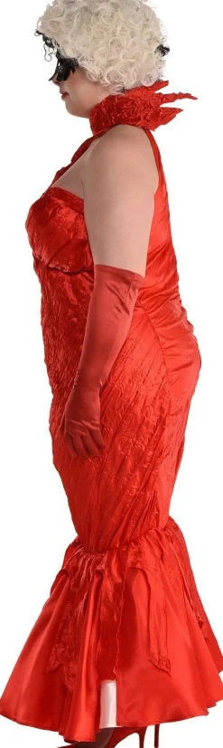 Best Sale Adult Cruella Red Ball Dress Plus Size Costume - Disney Cruella Plus Size Costumes