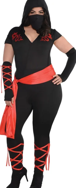 Shop Adult Dragon Fighter Ninja Costume - Plus Size Plus Size Costumes