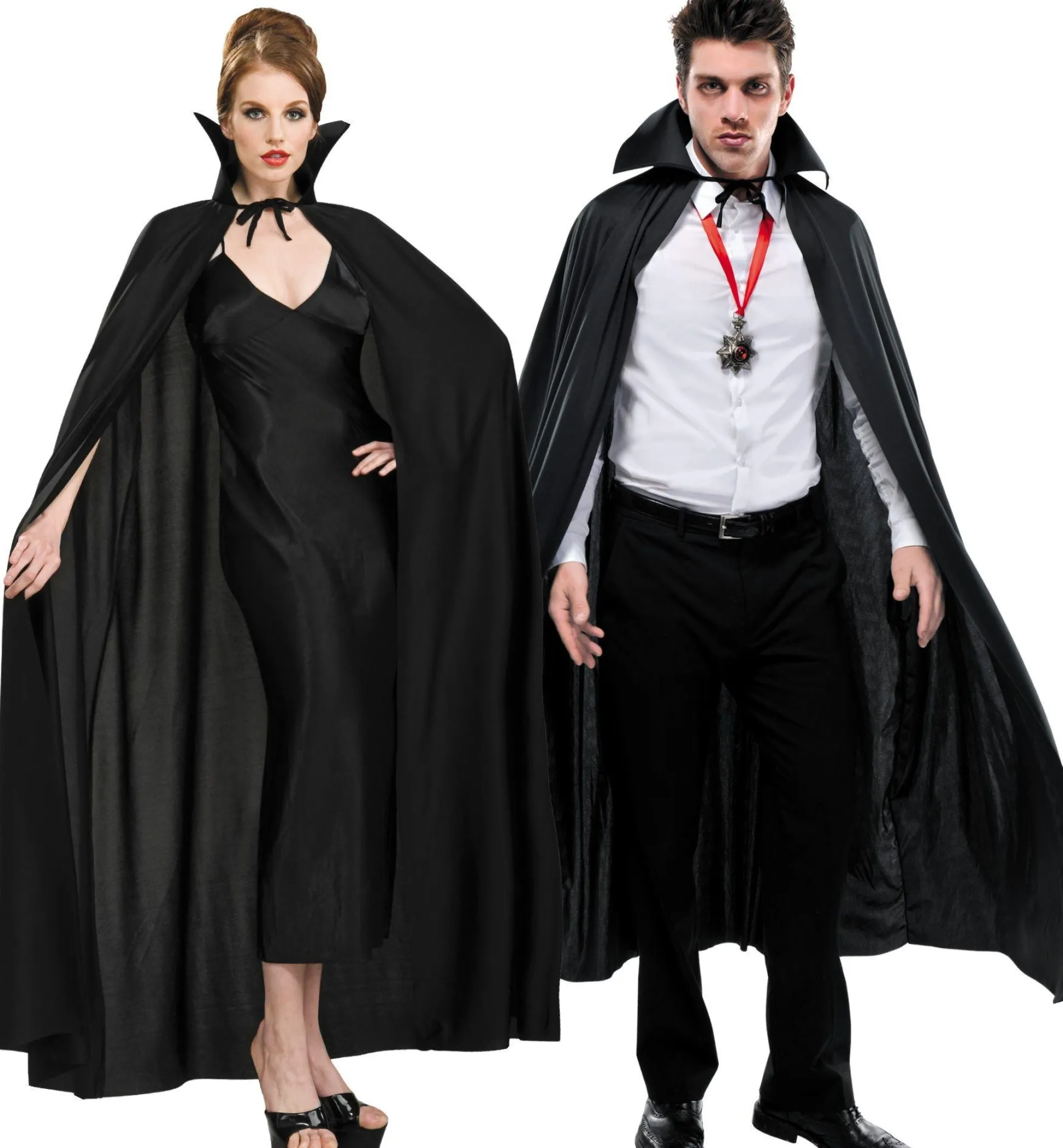 New Adult Full Length Black Cape Couples' Costumes