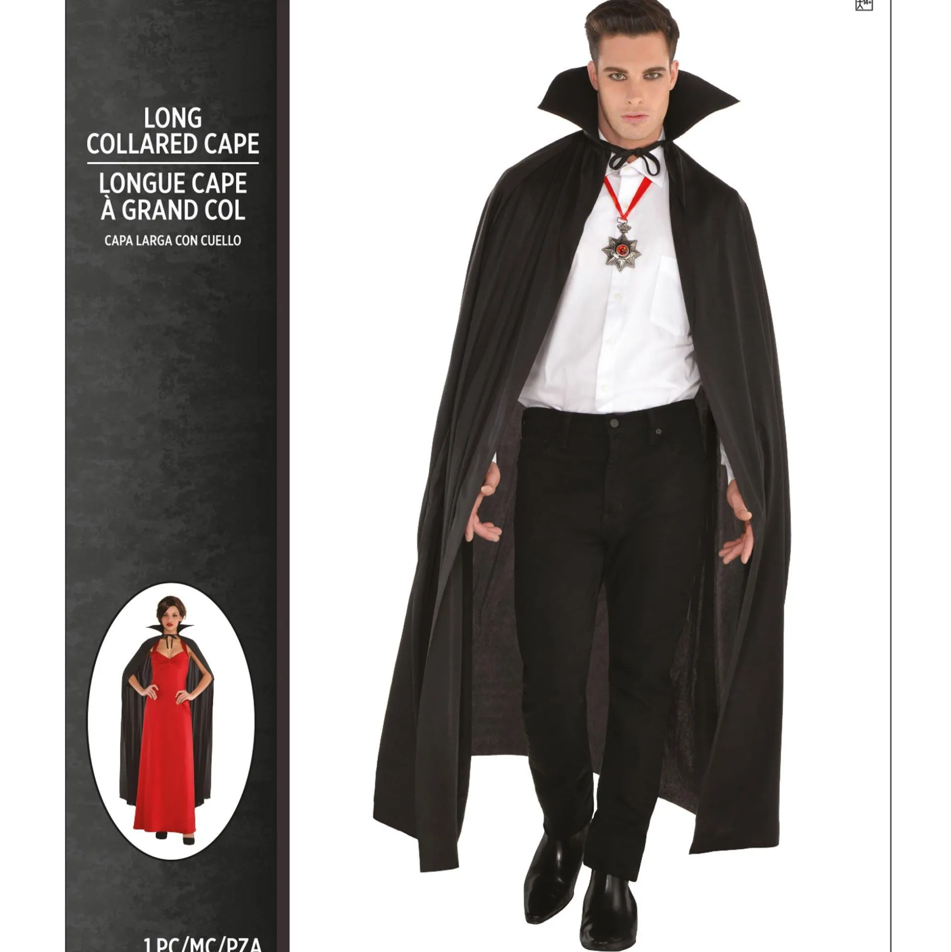 New Adult Full Length Black Cape Couples' Costumes