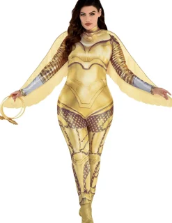 New Adult Gold Armor Wonder Woman Costume Plus Size - Ww 1984 Plus Size Costumes
