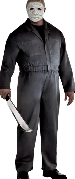 Cheap Adult Gray Michael Myers Costume Plus Size - Halloween Men Scary