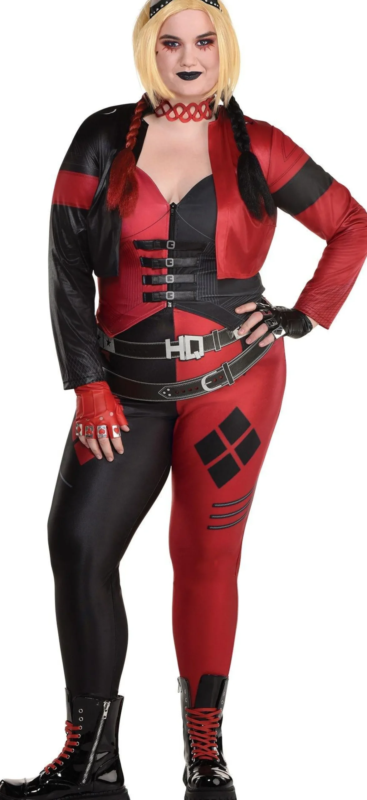 Online Adult Harley Quinn Plus Size Deluxe Costume - Suicide Squad 2 Plus Size Costumes