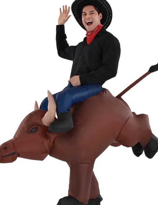 New Adult Inflatable Bull Rider Costume Men Funny