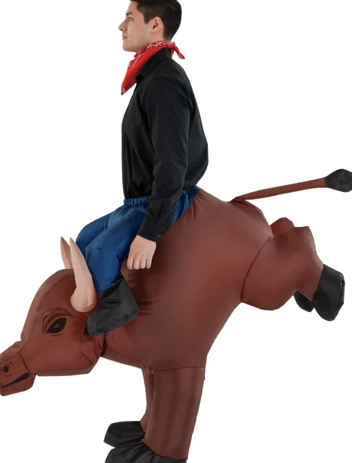 New Adult Inflatable Bull Rider Costume Men Funny
