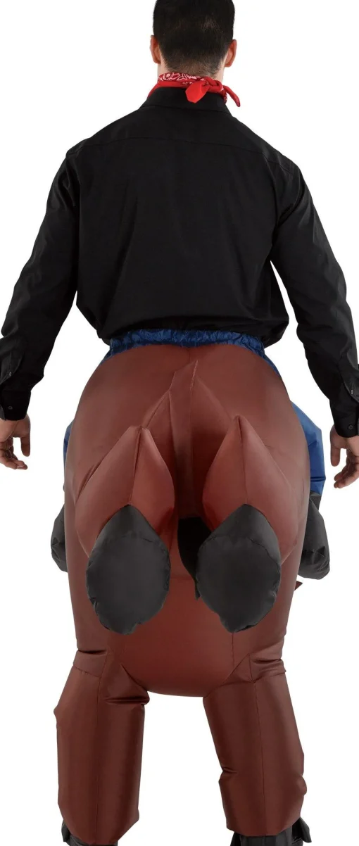 New Adult Inflatable Bull Rider Costume Men Funny
