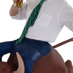 New Adult Inflatable Bull Rider Costume Men Funny