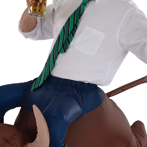New Adult Inflatable Bull Rider Costume Men Funny