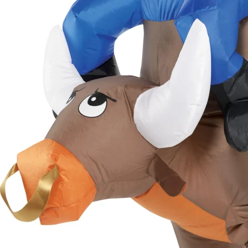 Fashion Adult Inflatable Bull Ride On Costume Men Funny