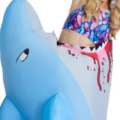 Cheap Adult Inflatable Man-Eating Shark Costume Men Funny