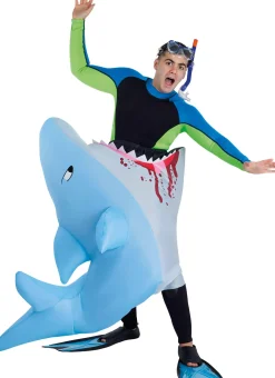 Party City Adult Inflatable Man-Eating Shark Costume|Women Funny