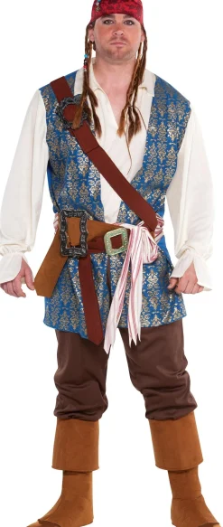 Discount Adult Jack Sparrow Pirate Costume Plus Size Plus Size Costumes