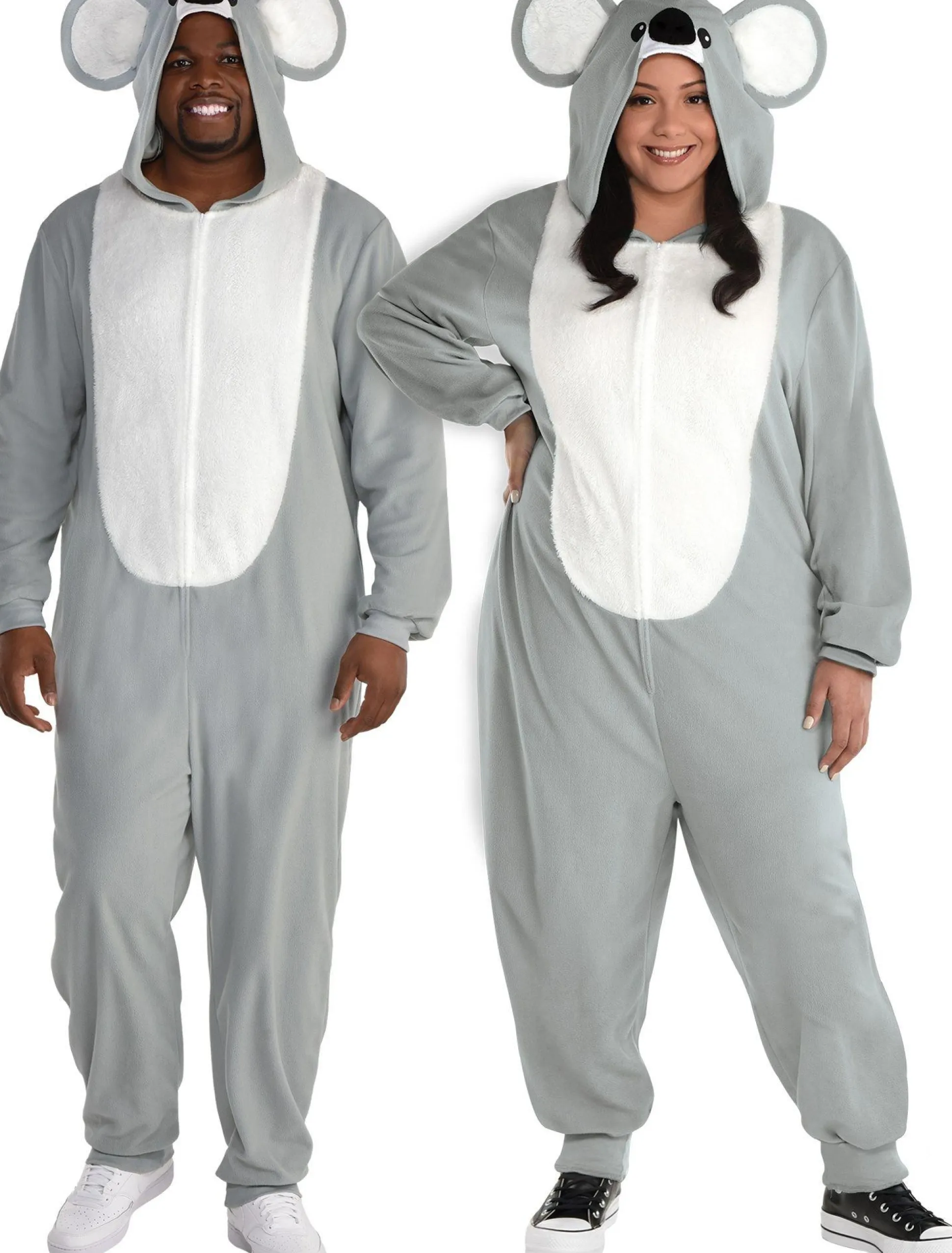 Discount Adult Koala One Piece Zipster Costume - Plus Size Couples' Costumes