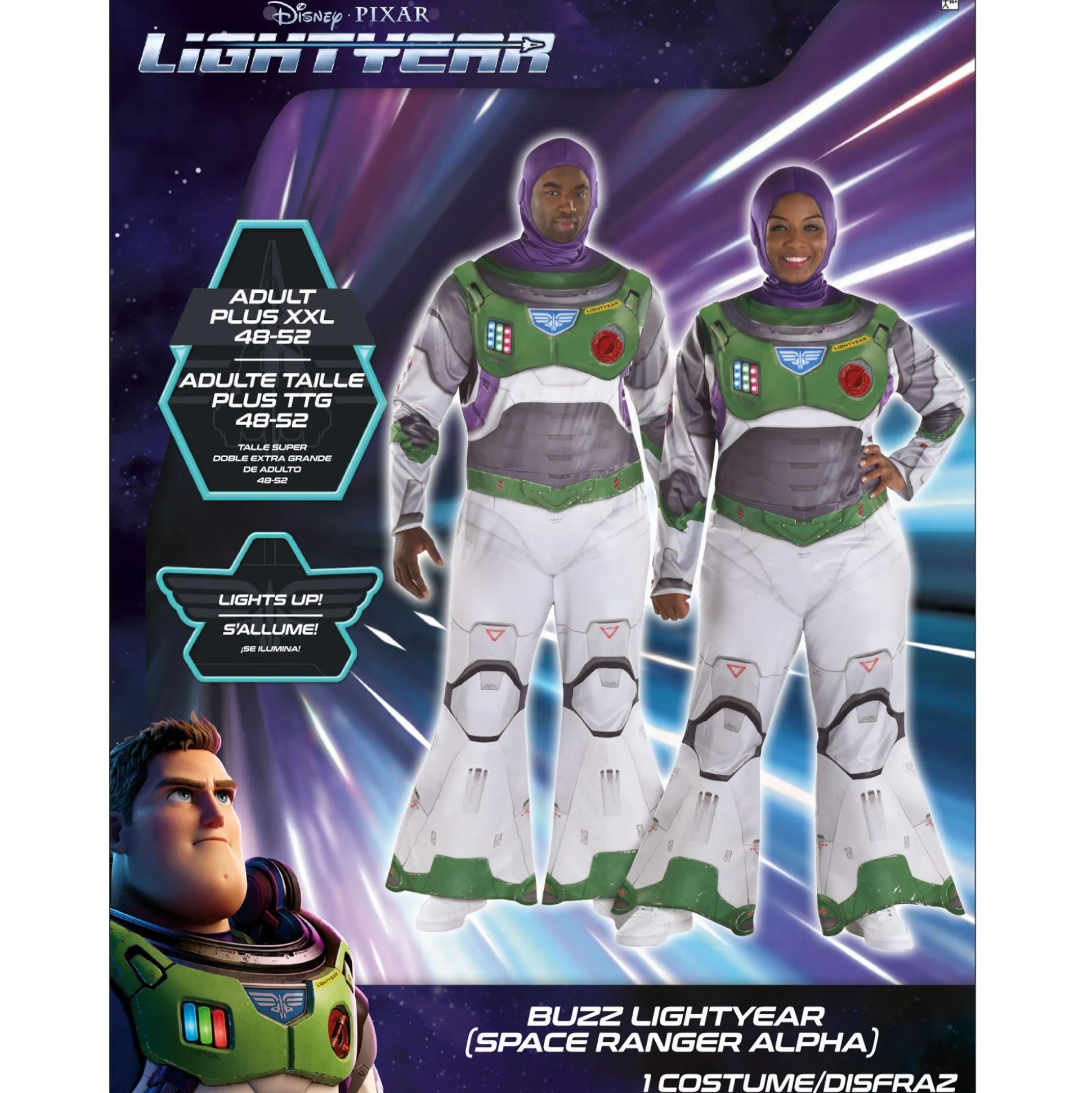 Sale Adult Light-Up Buzz Lightyear Space Ranger Alpha Plus Size Costume - Lightyear Couples' Costumes