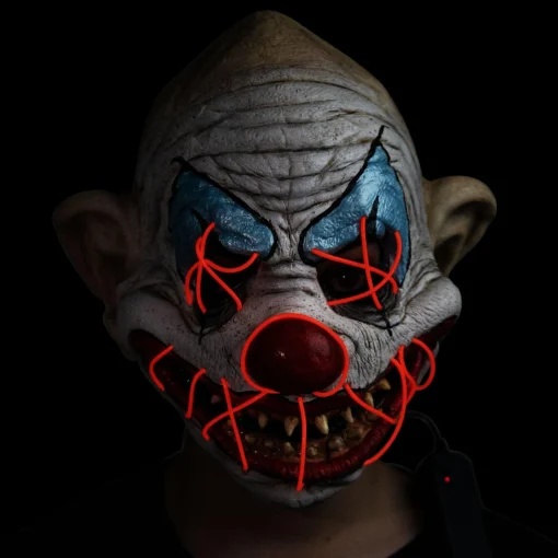 Fashion Adult Light-Up Creepy Clown Latex Mask Creepy Clown