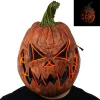 Outlet Adult Light-Up Menacing Jack-O'-Lantern Latex Mask Scary