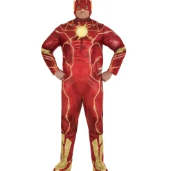 Cheap Adult Light-Up The Flash Plus Size Costume - Dc Men Superhero