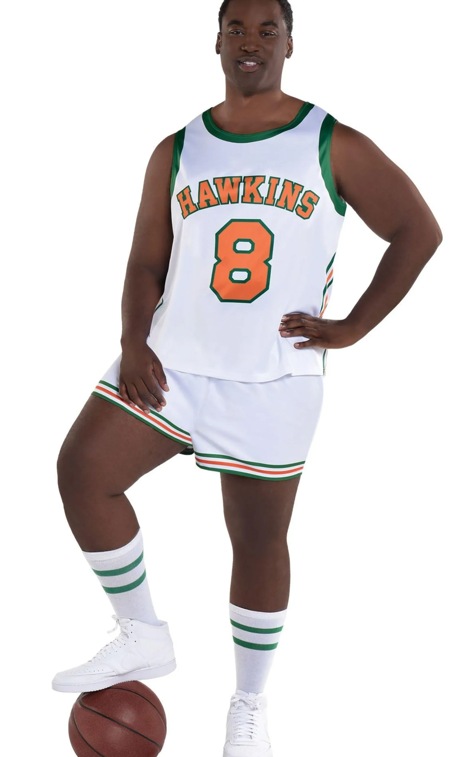 Hot Adult Lucas Hawkins High Basketball Plus Size Costume - Stranger Things 4 Plus Size Costumes