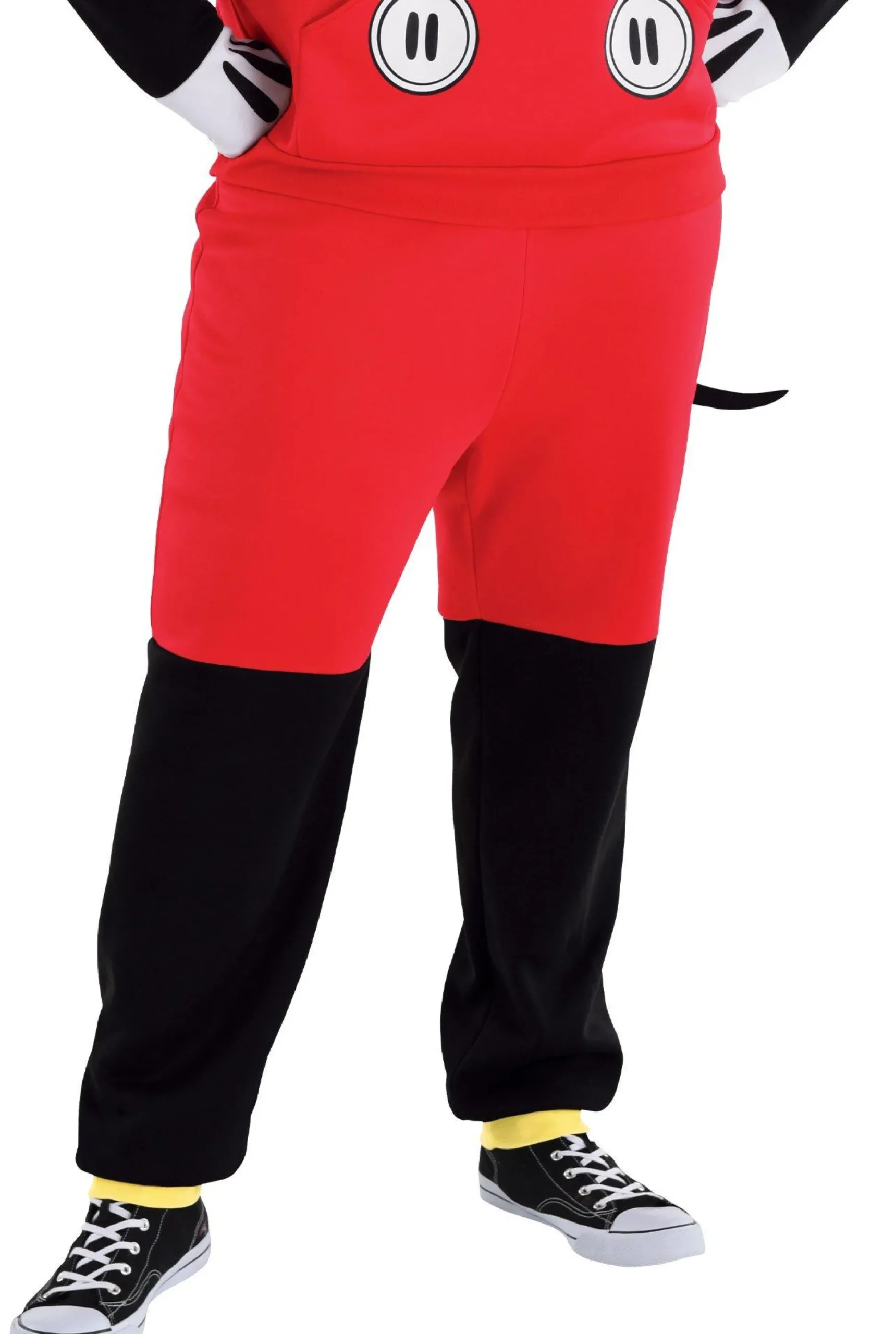 Cheap Adult Mickey Mouse Plus Size Sweatsuit Costume - Disney Plus Size Costumes