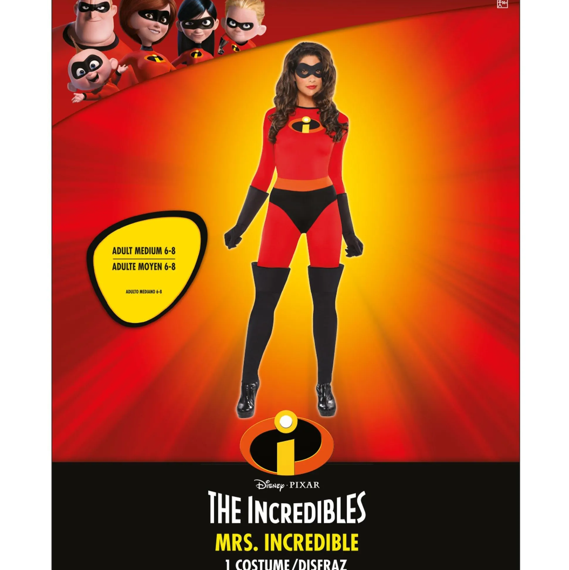 Party City Adult Mrs. Incredible Deluxe Costume - The Incredibles|Women Disney