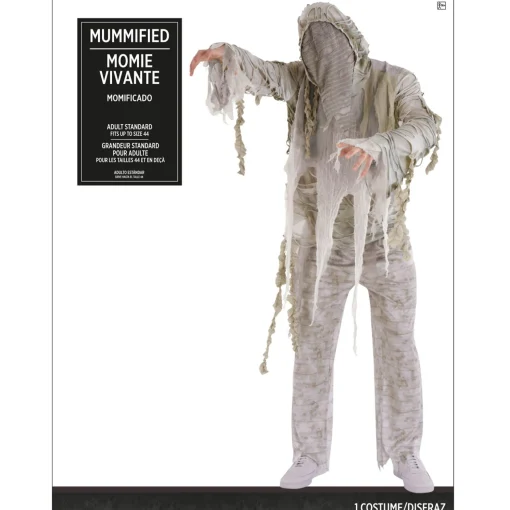 Party City Adult Mummified Costume|Men Scary