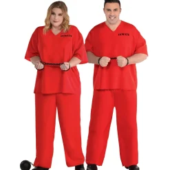 Store Adult Orange Prisoner Plus Size Costume Couples' Costumes