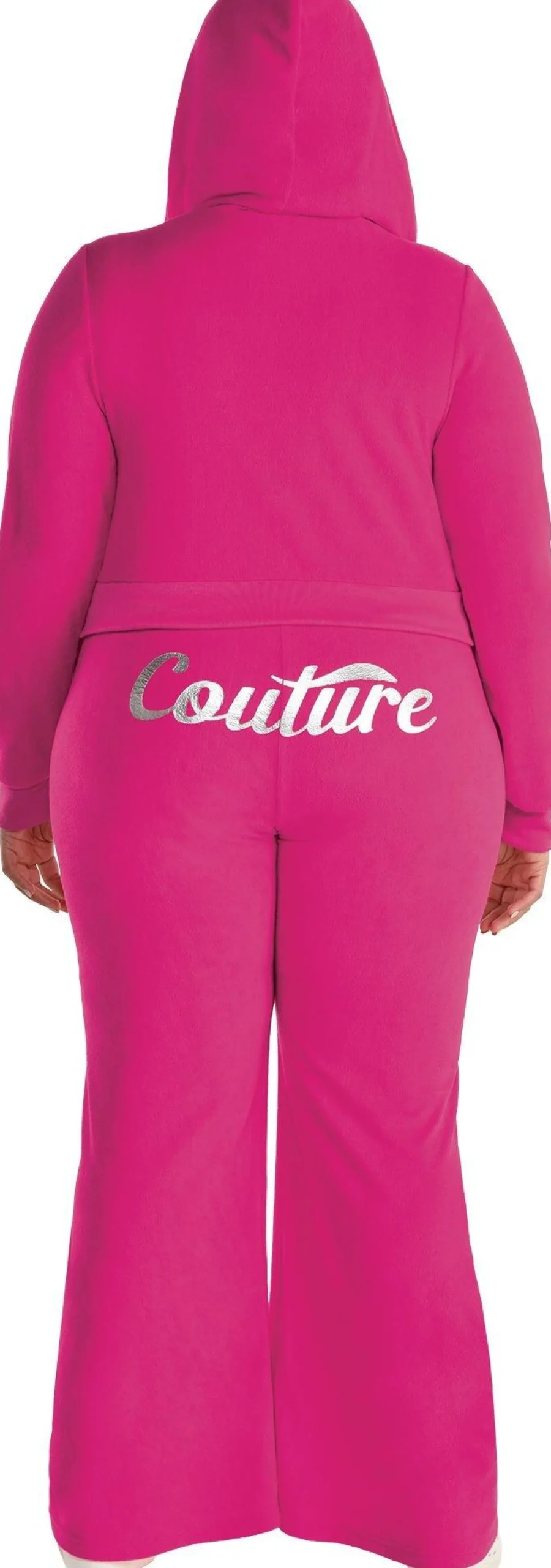 Store Adult Pink Couture Cutie Velour Tracksuit Costume - Plus Size Plus Size Costumes