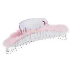 Shop Adult Pink Flame Fabric Cowboy Hat Cowboy