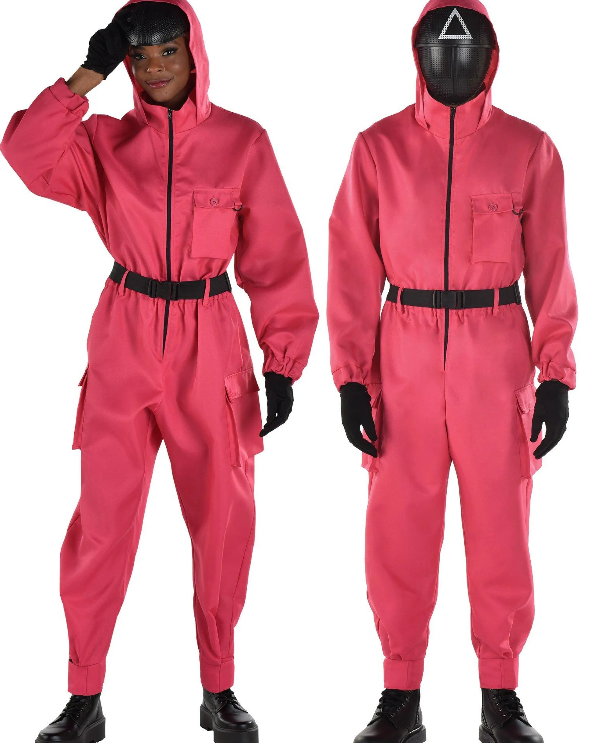 Party City Adult Pink Soldier Guard Costume - Netflix Squid Game| Couples' Costumes