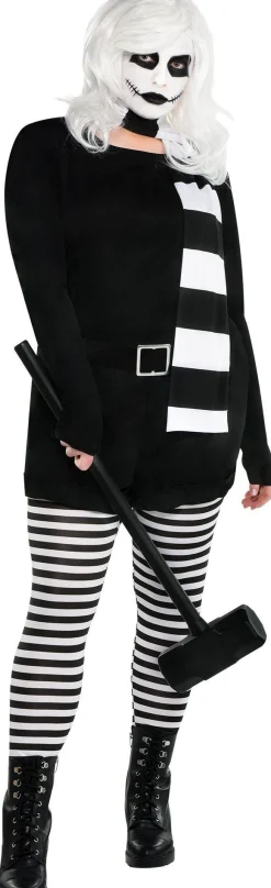Cheap Adult Psycho Alice Costume Plus Size Women Scary