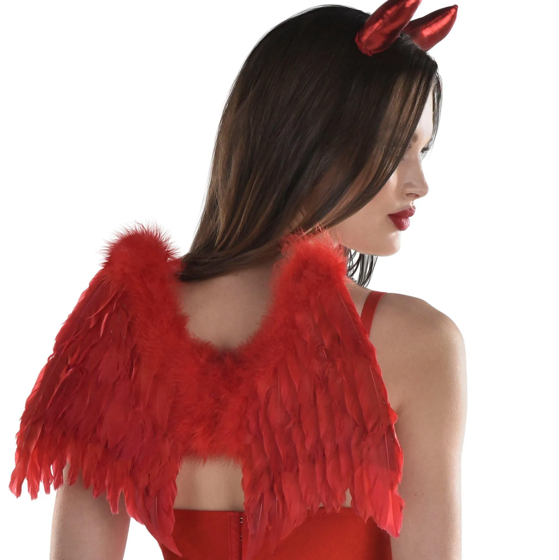Cheap Adult Red Feather Devil Wings Wings