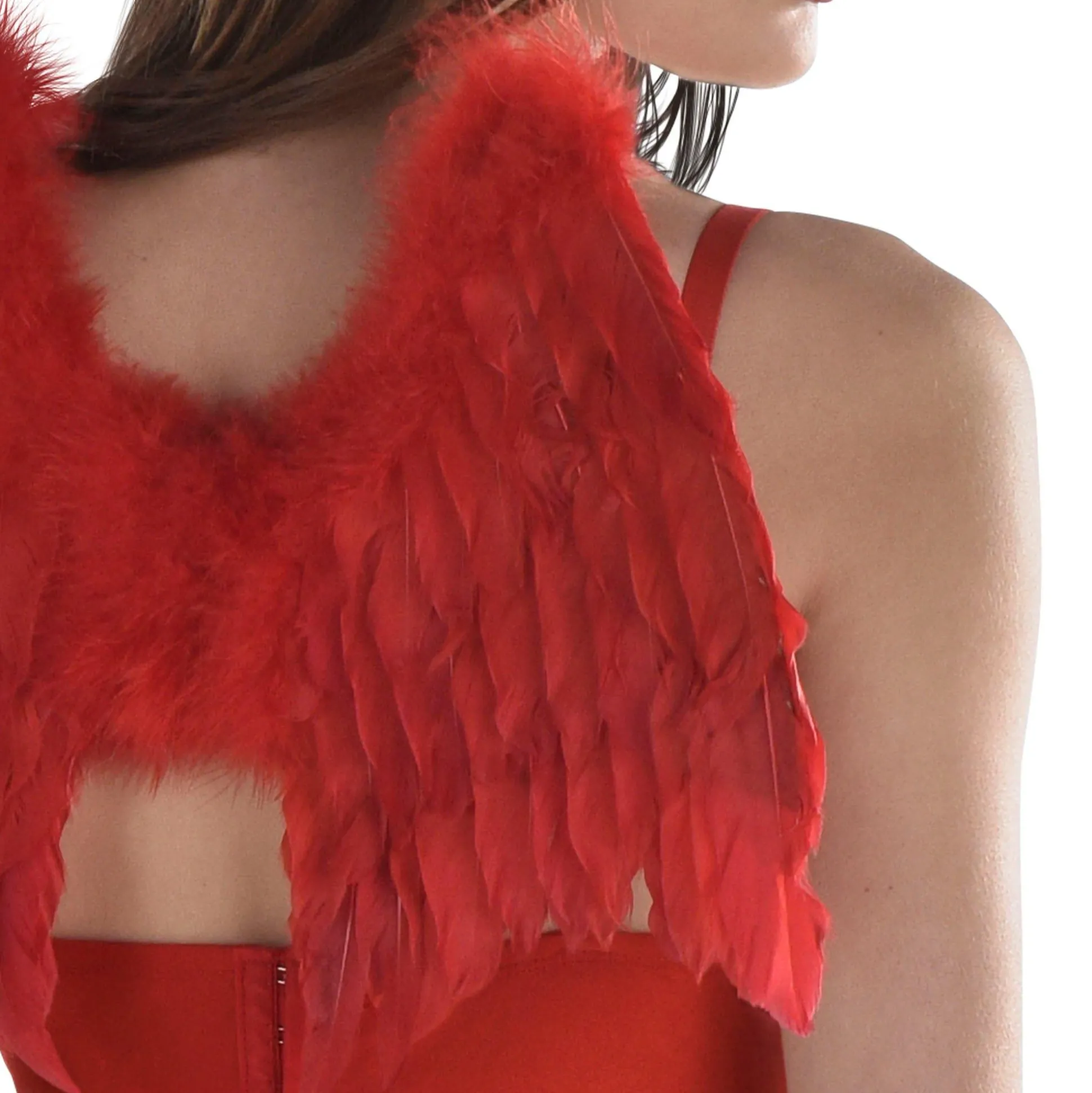Cheap Adult Red Feather Devil Wings Wings