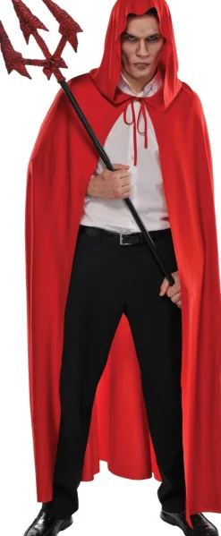 Shop Adult Red Hooded Cape Men Scary