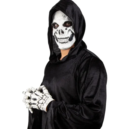 Shop Adult Skeleton Mask & Gloves Costume Accessory Kit Scary