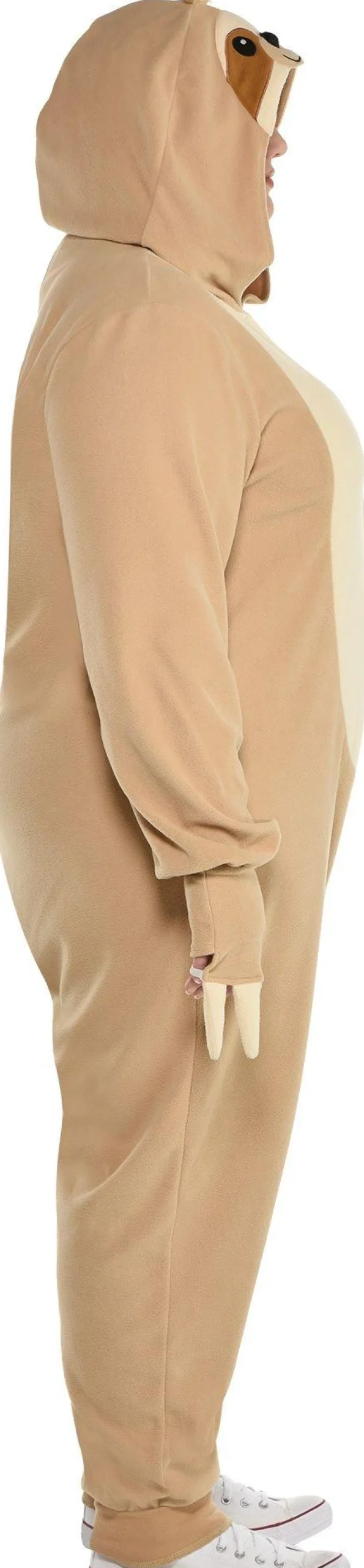 Sale Adult Sloth One Piece Zipster Costume - Plus Size Plus Size Costumes