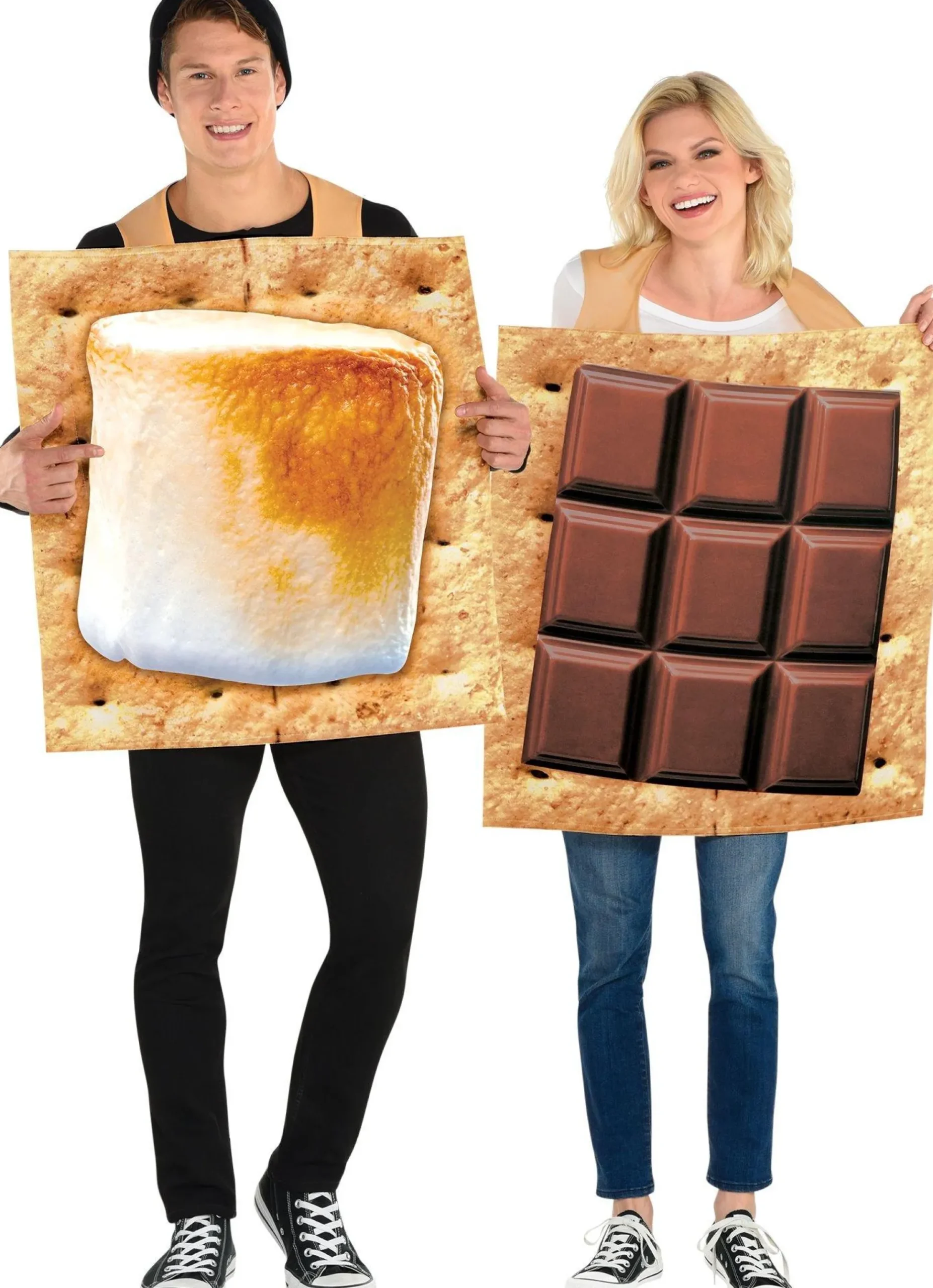 Party City Adult S'Mores Snack Couples Costumes|Women Funny