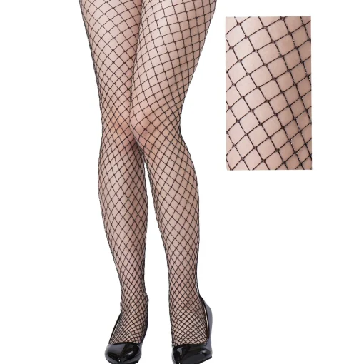 Shop Adult Sparkling Black Diamond Fishnet Pantyhose Tights