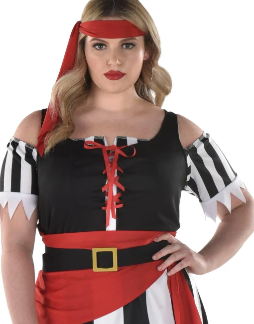 Party City Adult Sultry Shipmate Plus Size Costume|Women Pirate