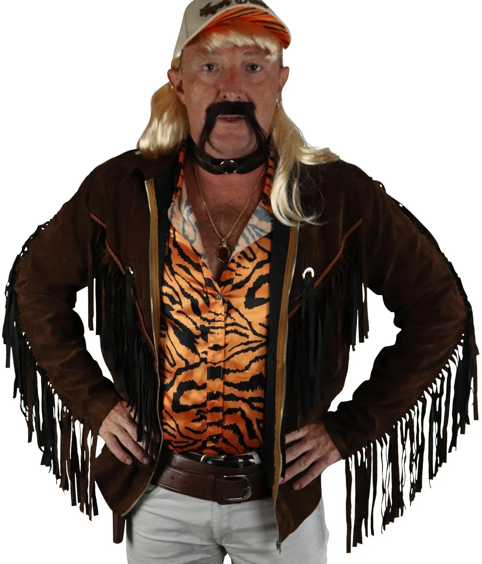 Hot Adult Tiger Lover Fringe Jacket Men Funny