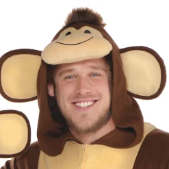 New Adult Zipster Monkey One Piece Costume Plus Size Couples' Costumes