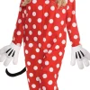 Disney Channel Adult Zipster Red Polka Dot Minnie Mouse One Piece Costume Plus Size - Disney|Women Disney
